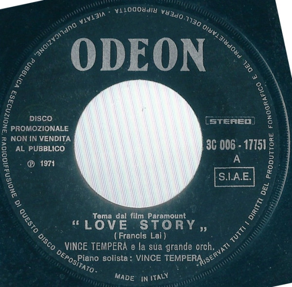 Vincenzo Tempera - Love Story (Tema Dal Film Paramount "Love Story") | Odeon (3C 006-17751) - 3 Vincenzo Tempera - Love Story (Tema Dal Film Paramount "Love Story") | Odeon (3C 006-17751) - 3