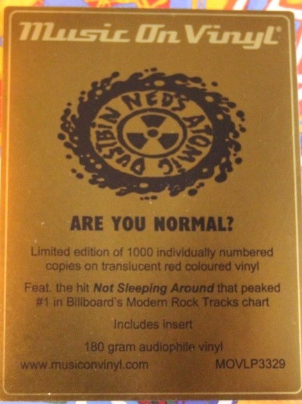 Ned's Atomic Dustbin - Are You Normal? (MOV - Limited Numbered Edition - Translucent Red Vinyl) [Vinyl] | Music On Vinyl (MOVLP3329) - 4