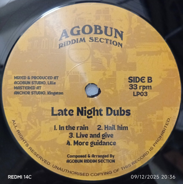 Agobun Meets Chalice Music - Late Night Dubs | Agobun Riddim Section (AGOBUN-LP03) - 4
