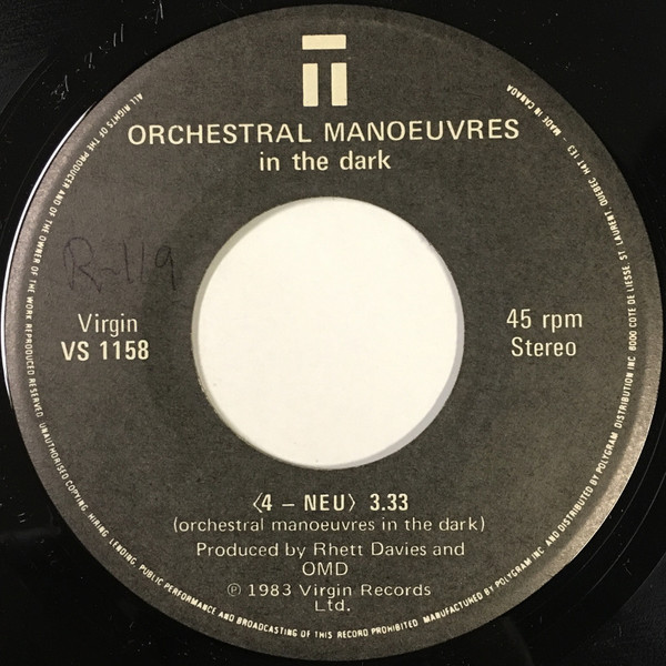 Orchestral Manoeuvres In The Dark - Telegraph | Virgin (VS 1158)