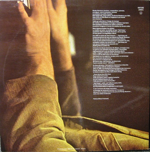 Randy Newman - Sail Away | Reprise Records (44 185) - 2