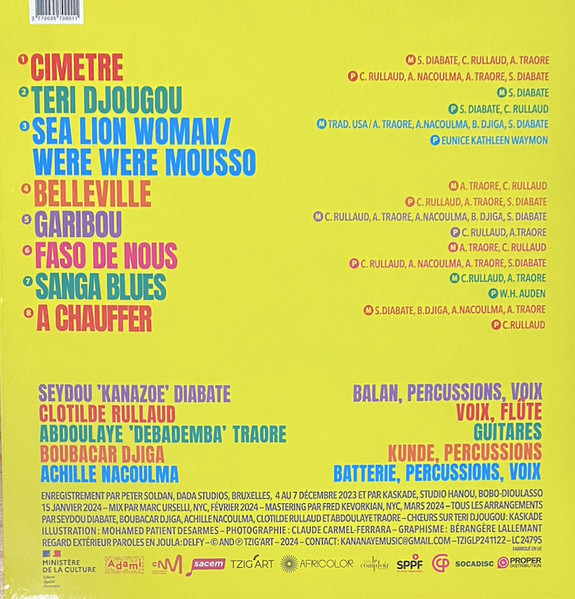 Seydou Diabaté , Abdoulaye Traore , Clotilde Rullaud , Papa Djiga Boubacar , Achille Nacoulma - Kananayé | Tzig'Art (TZIGLP241122) - 2