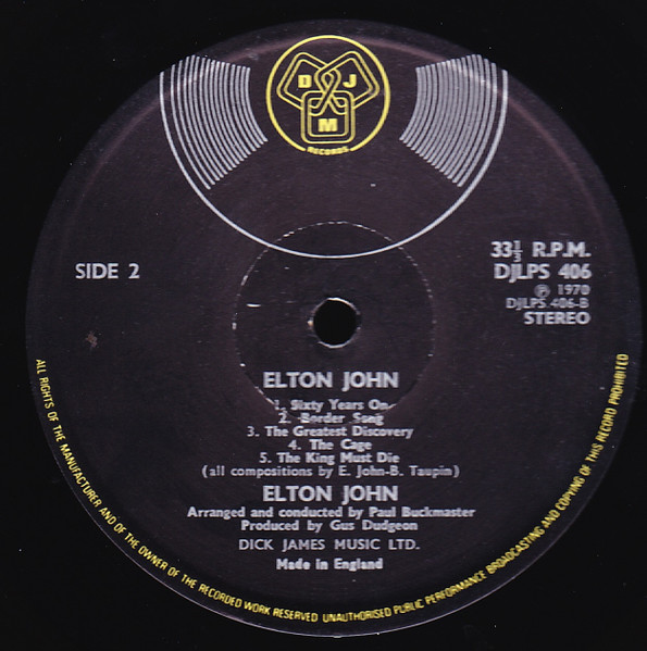 Elton John - Elton John | DJM Records (DJLPS 406) - 4