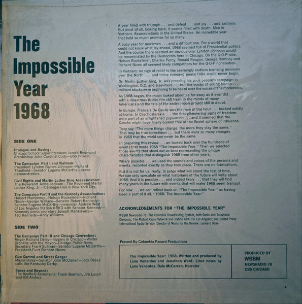 Dale McCarren - The Impossible Year 1968 | WBBM Newsradio (none) - 2 Dale McCarren - The Impossible Year 1968 | WBBM Newsradio (none) - 2