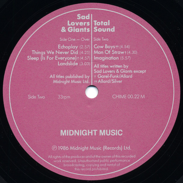 Sad Lovers And Giants - Total Sound | Midnight Music (CHIME 00.22 M) - 4