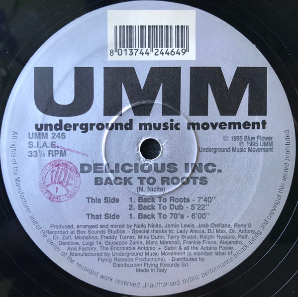 Delicious Inc. - Back To Roots | UMM (UMM 246) - 3