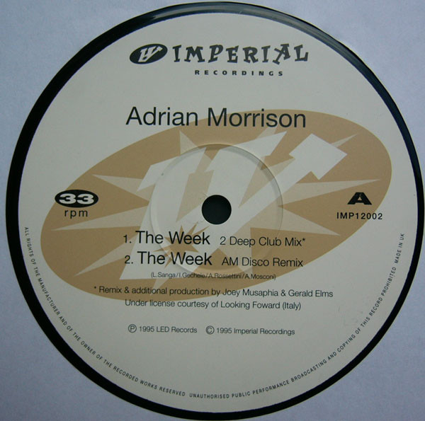 Adrian Morrison - The Week | Imperial Recordings (IMP12002) - 2