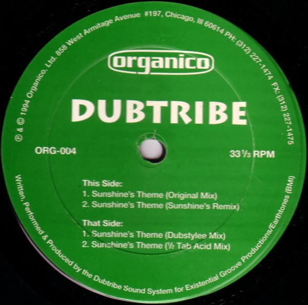 Dubtribe Sound System - Sunshine's Theme | Organico (ORG 004) - main