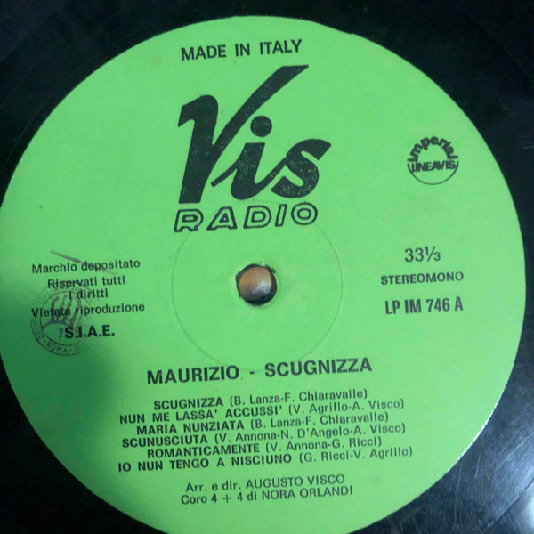 Maurizio - Scugnizza | Vis Radio (LP IM 746) - 3