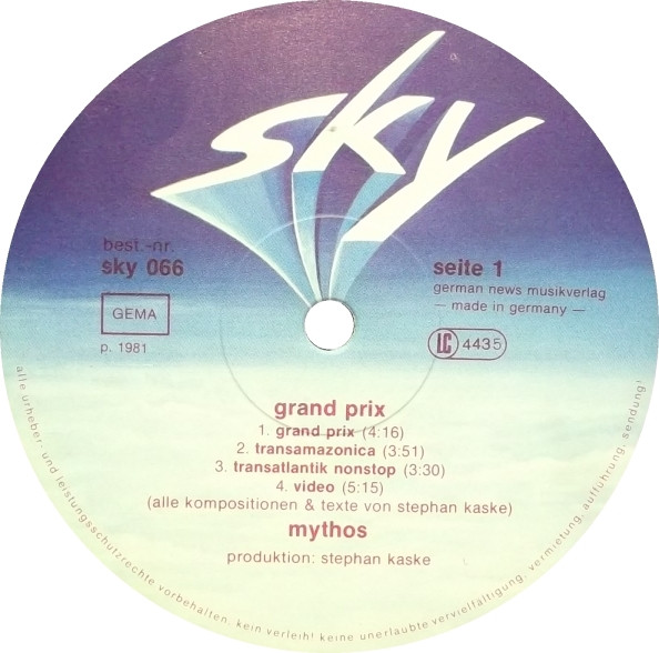 Mythos - Grand Prix | Sky Records (sky 066) - 3