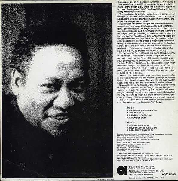 Ernest Ranglin - Ranglin Roots | Water Lily (ARCO LP 004) - 2 Ernest Ranglin - Ranglin Roots | Water Lily (ARCO LP 004) - 2