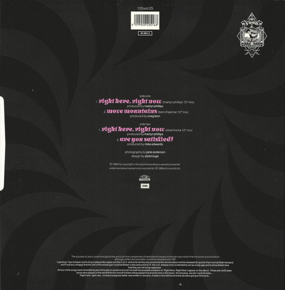 Jesus Jones - Right Here, Right Now (The Twelve Inch Mixes) | Food (12food 25) - 2