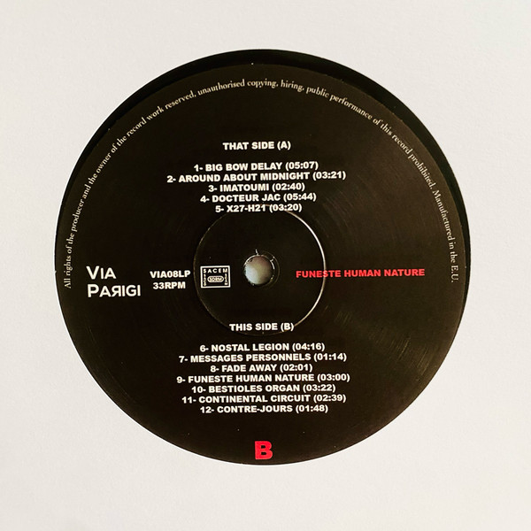 Pascal Comelade , Jac Berrocal , Vincent Epplay - Funeste Human Nature | Via Parigi (VIA08LP) - 2 Pascal Comelade , Jac Berrocal , Vincent Epplay - Funeste Human Nature | Via Parigi (VIA08LP) - 2