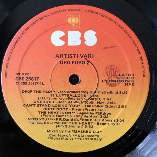 Various - Oro Puro 2 | CBS (CBS 25617) - 3 Various - Oro Puro 2 | CBS (CBS 25617) - 3