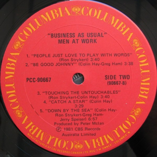 Men At Work - Business As Usual | Columbia (PCC 90667-Y) - 3
