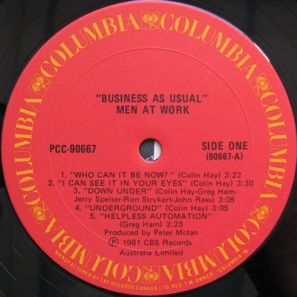 Men At Work - Business As Usual | Columbia (PCC 90667-Y) - 2