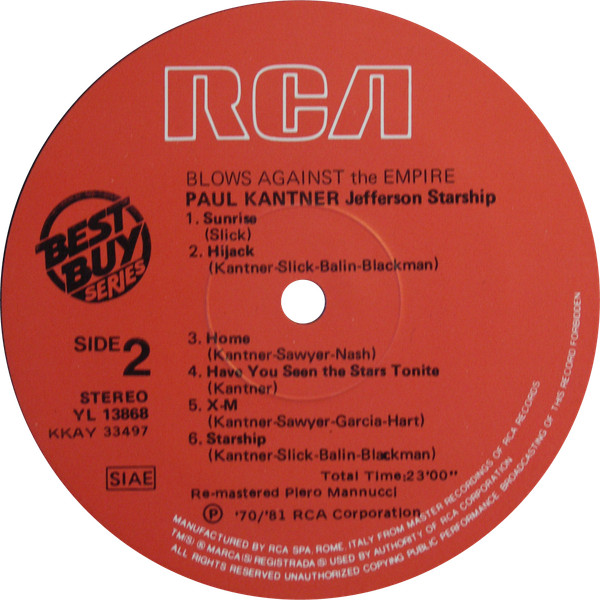 Paul Kantner / Jefferson Starship - Blows Against The Empire | RCA (YL 13868) - 4 Paul Kantner / Jefferson Starship - Blows Against The Empire | RCA (YL 13868) - 4
