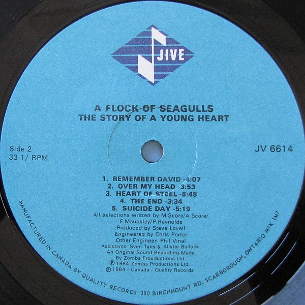 A Flock Of Seagulls - The Story Of A Young Heart | Jive (JV 6614) - 4 A Flock Of Seagulls - The Story Of A Young Heart | Jive (JV 6614) - 4