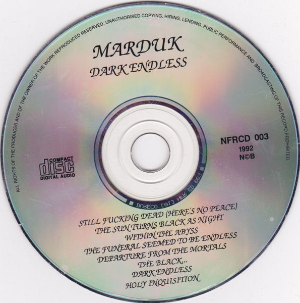 Marduk - Dark Endless CD | No Fashion Records (NFR 003) - 4