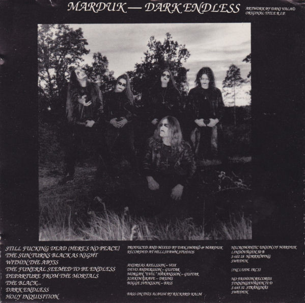 Marduk - Dark Endless CD | No Fashion Records (NFR 003) - 2