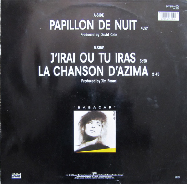 France Gall - Papillon De Nuit | WEA (247 610-0)