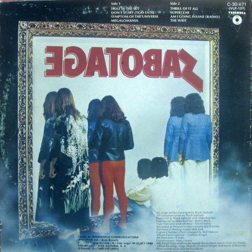 Black Sabbath - Sabotage | Victoria (VLP-107) - 2