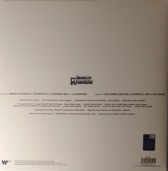 Alberto Radius - America Good-Bye | Warner Music Italy (COM 354) - 2 Alberto Radius - America Good-Bye | Warner Music Italy (COM 354) - 2