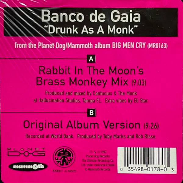 Banco De Gaia - Drunk As A Monk | Mammoth Records (MR0178-0) - 3