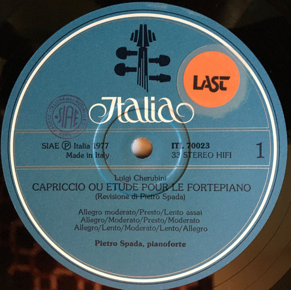 Luigi Cherubini - Pietro Spada - Capriccio Ou Etude Pour Le Fortepiano / Fantasia Pour Le Piano Ou Orgue | Italia (ITL 70023) - 3
