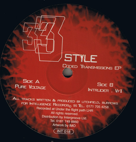 3 Style - Coded Transmissions EP | Intelligence Records (INT 018)