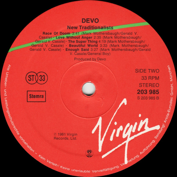 Devo - New Traditionalists | Virgin (203 985-320) - 4