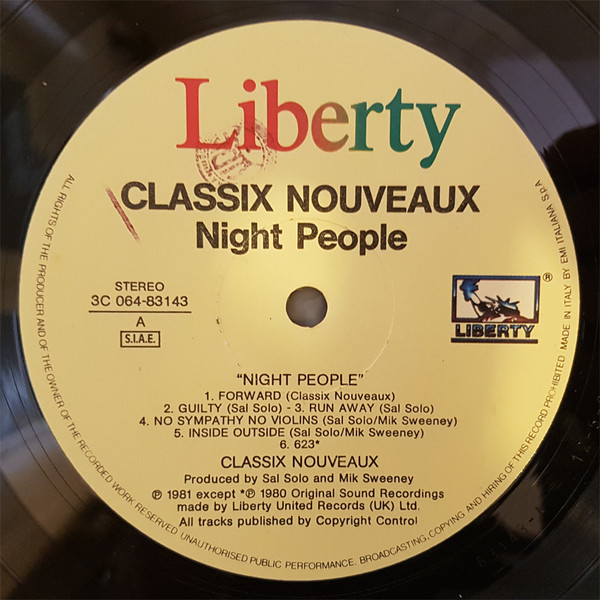 Classix Nouveaux - Night People | Liberty (LBG 30325) - 3 Classix Nouveaux - Night People | Liberty (LBG 30325) - 3