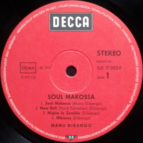 Manu Dibango - Soul Makossa | Decca (SLK 17 025-P) - 4 Manu Dibango - Soul Makossa | Decca (SLK 17 025-P) - 4