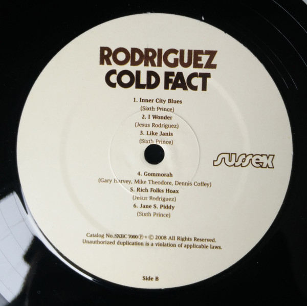 Sixto Rodriguez - Cold Fact | Sussex (SXBS 7000 - SXBC 7000) - 4 Sixto Rodriguez - Cold Fact | Sussex (SXBS 7000 - SXBC 7000) - 4