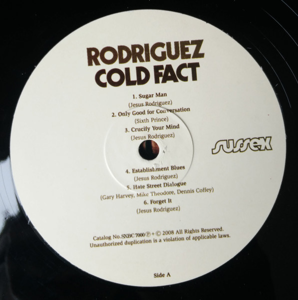 Sixto Rodriguez - Cold Fact | Sussex (SXBS 7000 - SXBC 7000) - 3 Sixto Rodriguez - Cold Fact | Sussex (SXBS 7000 - SXBC 7000) - 3