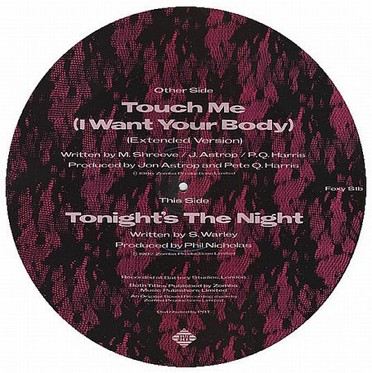 Samantha Fox - Touch Me (I Want Your Body) | Jive (Foxy S1) - 2