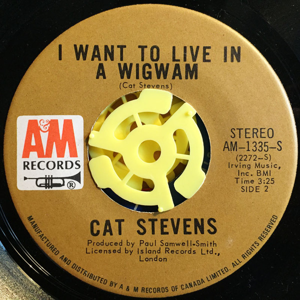 Cat Stevens - Morning Has Broken / I Want To Live In A Wigwam | A&M Records (AM-1335-S) - 2 Cat Stevens - Morning Has Broken / I Want To Live In A Wigwam | A&M Records (AM-1335-S) - 2