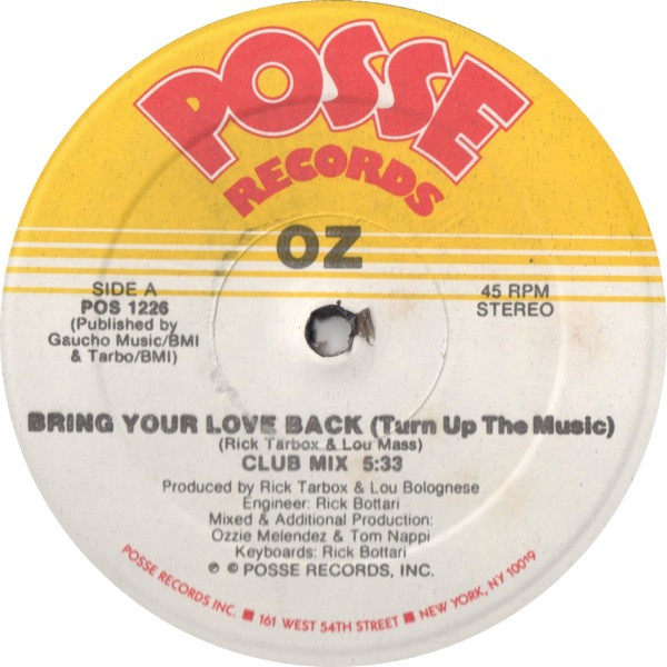 OZ - Bring Your Love Back (Turn Up The Music) | Posse Records (POS-1226) OZ - Bring Your Love Back (Turn Up The Music) | Posse Records (POS-1226)