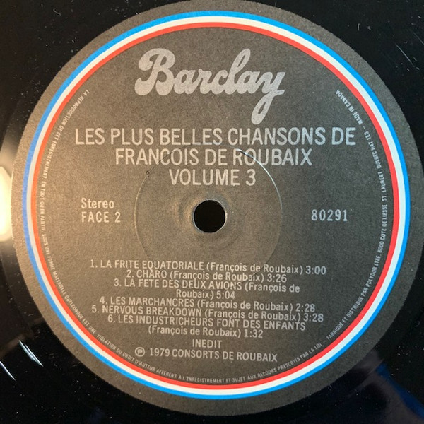 François De Roubaix - Les Plus Belles Musiques De François De Roubaix Volume 3 | Barclay (80291) - 4