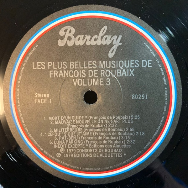 François De Roubaix - Les Plus Belles Musiques De François De Roubaix Volume 3 | Barclay (80291) - 3