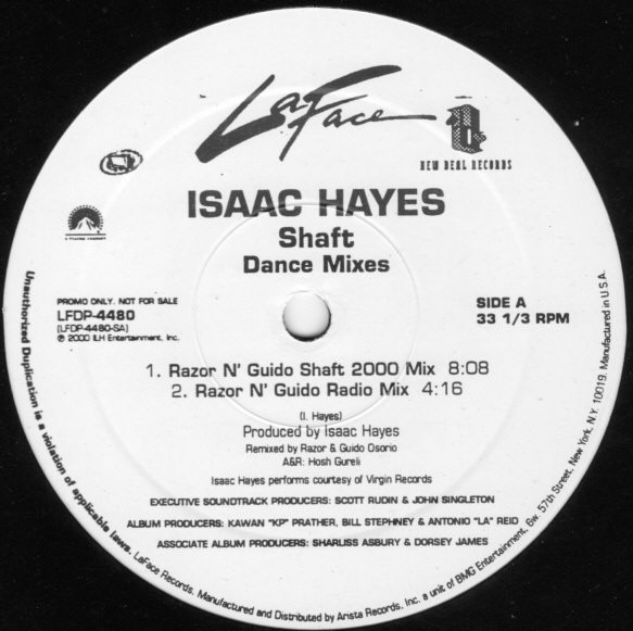 Isaac Hayes - Shaft (Dance Mixes) | LaFace Records (LFDP-4480) Isaac Hayes - Shaft (Dance Mixes) | LaFace Records (LFDP-4480)