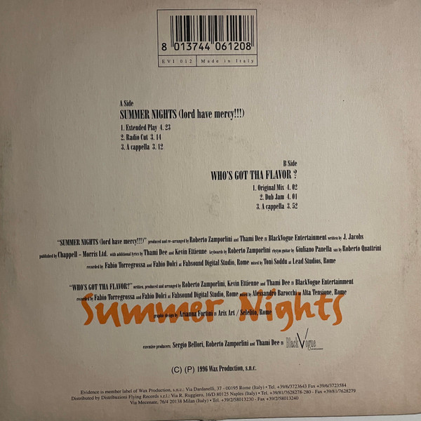 What's Up? - Summer Nights (Lord Have Mercy!!!) / Who's Got Tha Flavor? | Evidence (EVI 012)