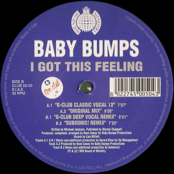 Baby Bumps - I Got This Feeling | Nitelite The Club Records (CLUB 02-00)