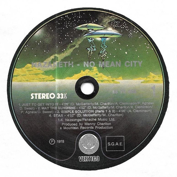 Nazareth - No Mean City | Vertigo (63 70 428) - 3