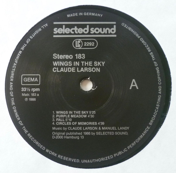 Claude Larson - Wings In The Sky | Selected Sound (ST 183) - 3