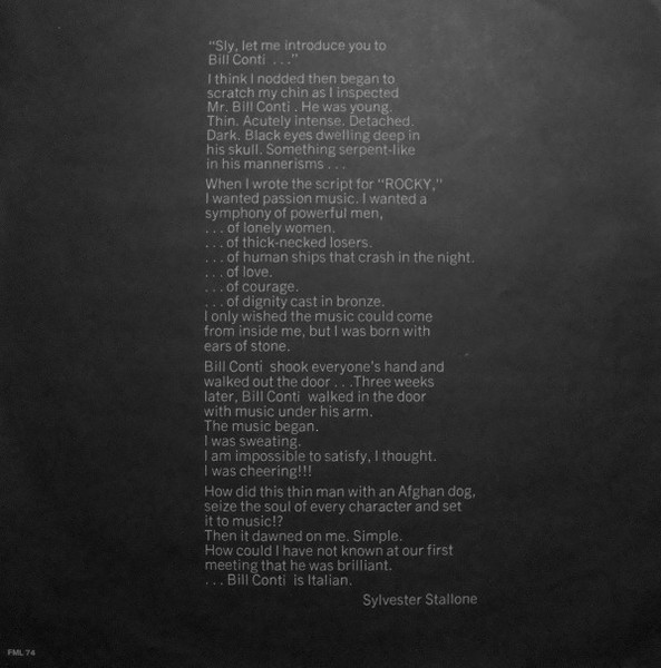 Bill Conti - Rocky - Original Motion Picture Score | United Artists Records (FML-74) - 4