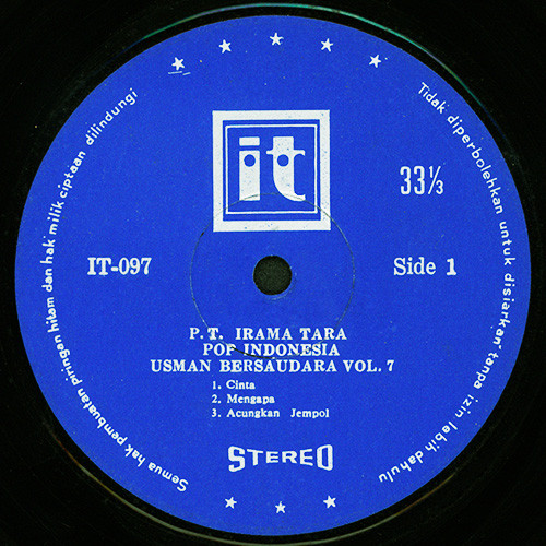 Usman Bersaudara - Pop Indonesia Vol. 7 | Irama Tara (IT-097) - 2 Usman Bersaudara - Pop Indonesia Vol. 7 | Irama Tara (IT-097) - 2