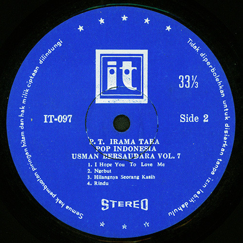 Usman Bersaudara - Pop Indonesia Vol. 7 | Irama Tara (IT-097) - main Usman Bersaudara - Pop Indonesia Vol. 7 | Irama Tara (IT-097) - main