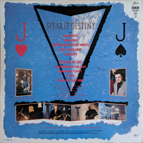 Spear Of Destiny - One Eyed Jacks | Epic (EPC 25836) - 2