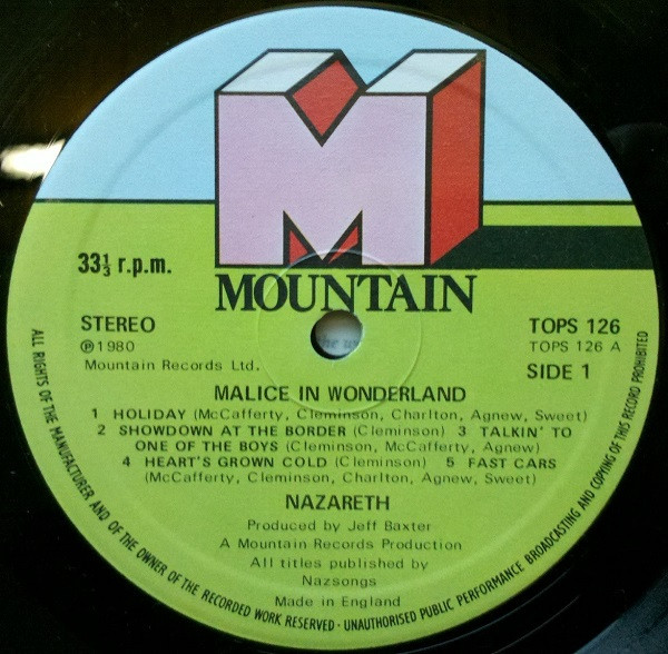 Nazareth - Malice In Wonderland | Mountain (TOPS 126) - 3 Nazareth - Malice In Wonderland | Mountain (TOPS 126) - 3